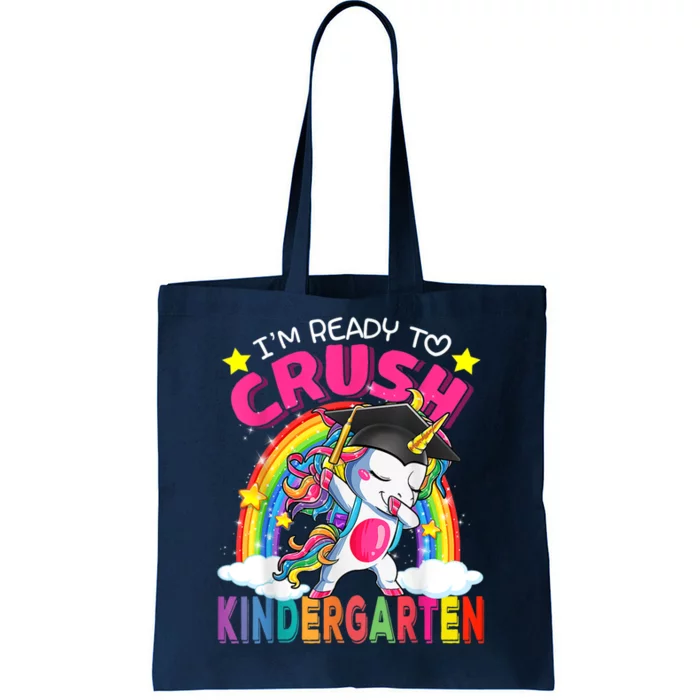 Im Ready To Crush Kindergarten Unicorn Back To School Girl Tote Bag