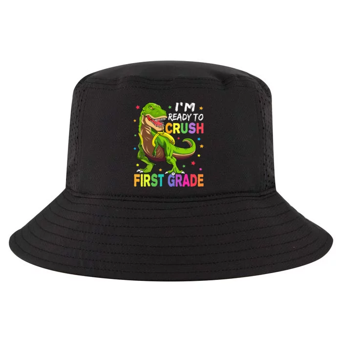 I'm Ready To Crush 1st Grade Dinosaur Back To School Cool Comfort Performance Bucket Hat