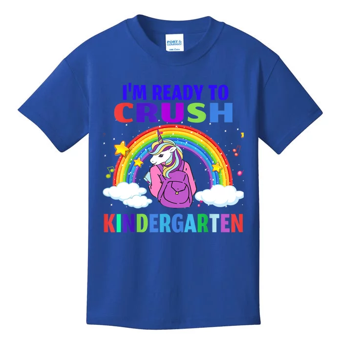 Im Ready To Crush Kindergarten Unicorn Back To School Great Gift Kids T-Shirt