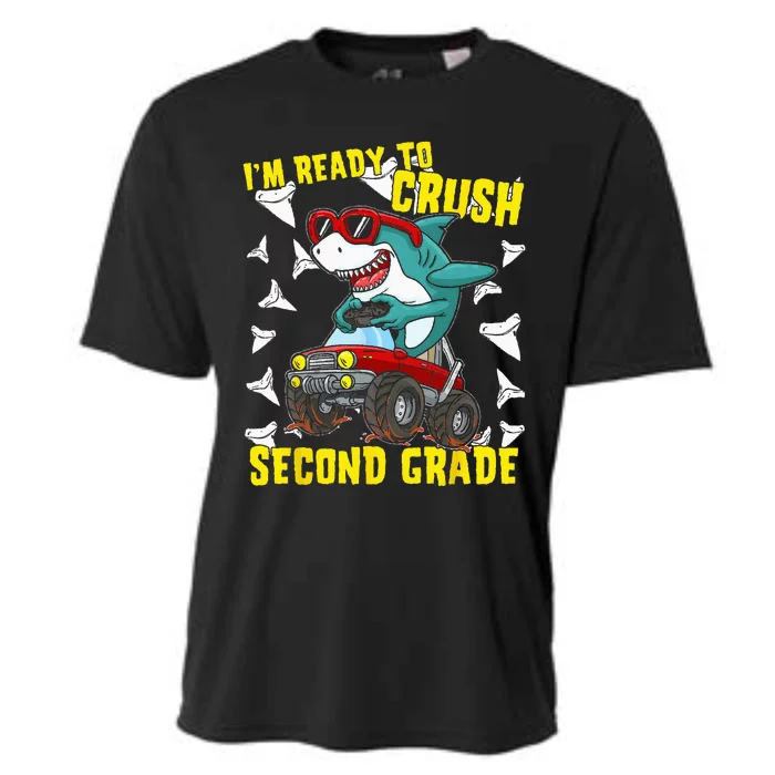 Im Ready To Crush Second Grade Shark Back To School Cooling Performance Crew T-Shirt