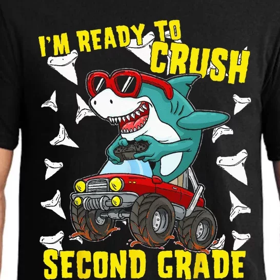 Im Ready To Crush Second Grade Shark Back To School Pajama Set