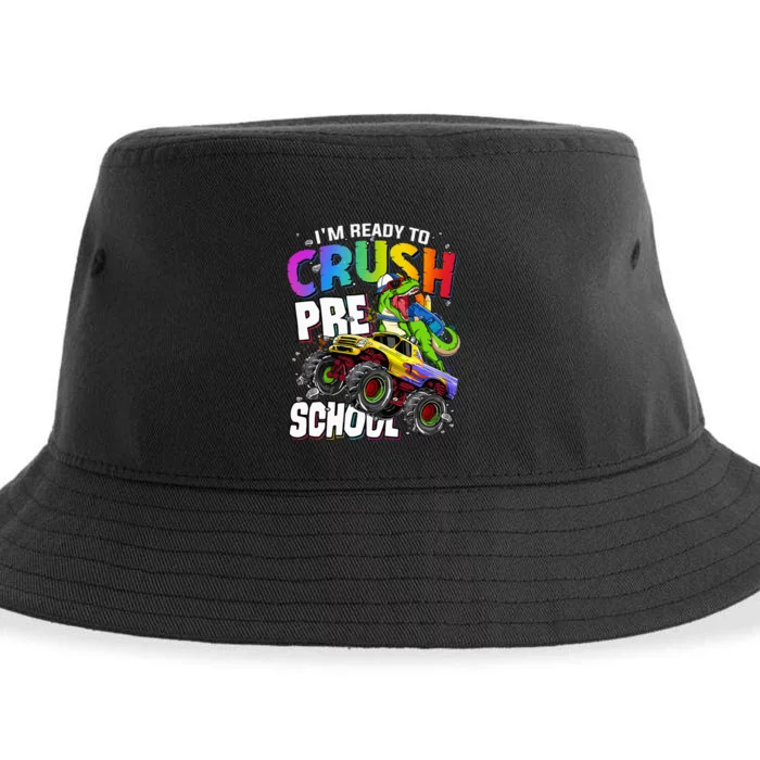 I'm Ready To Crush Preschool Dinosaur Back To School Sustainable Bucket Hat