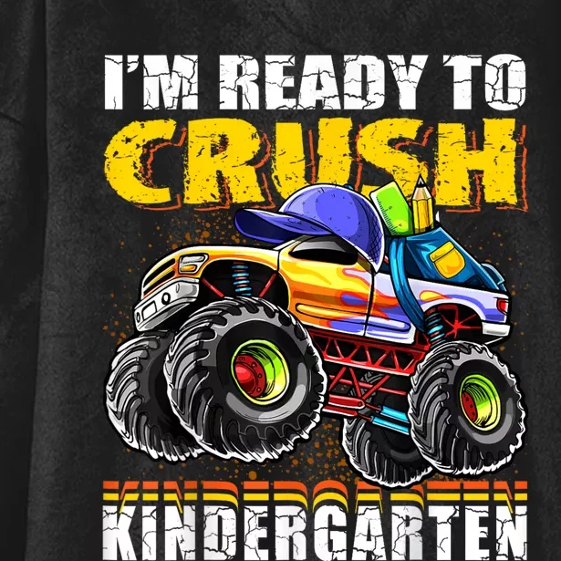 Im Ready To Crush Kindergarten Monster Truck Backpack Back To School Hooded Wearable Blanket