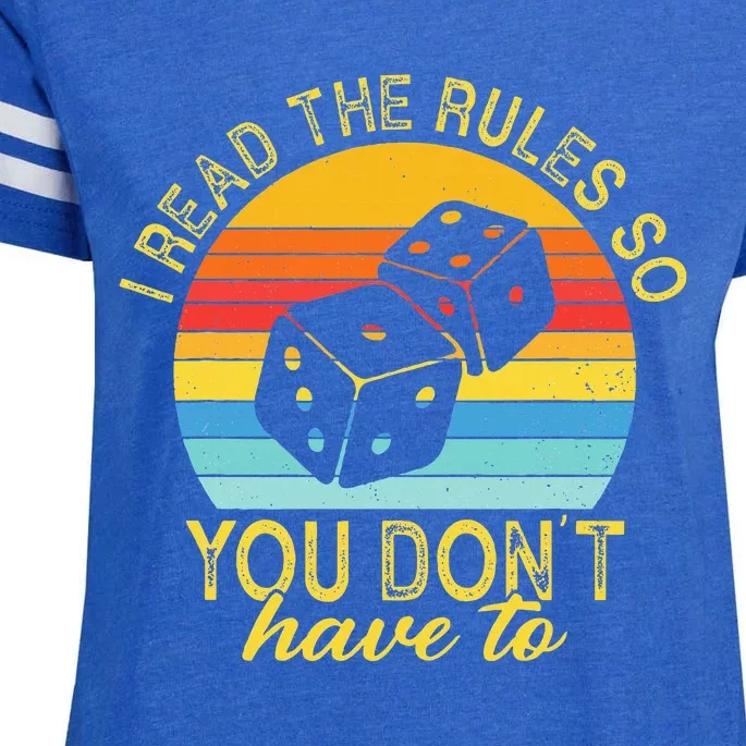 I Read The Rules So You DonT Have To Board Games Enza Ladies Jersey Football T-Shirt