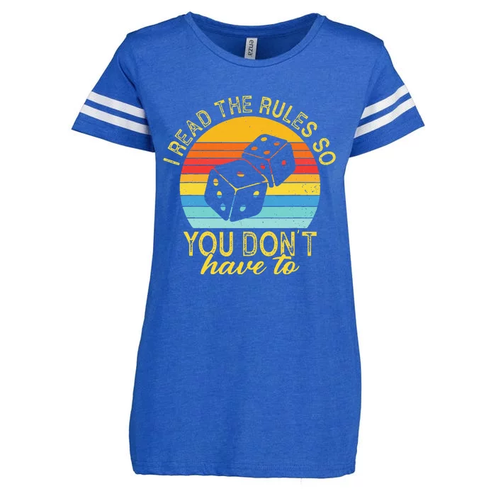 I Read The Rules So You DonT Have To Board Games Enza Ladies Jersey Football T-Shirt