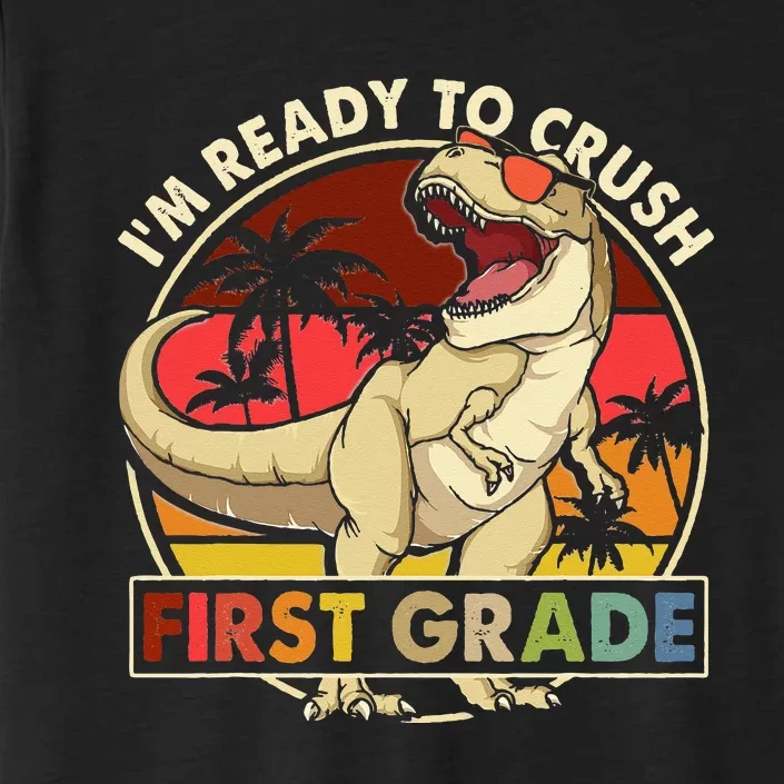 I'm Ready To Crush 1st grade Back To School Dinosaur ChromaSoft Performance T-Shirt