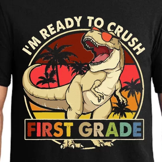 I'm Ready To Crush 1st grade Back To School Dinosaur Pajama Set