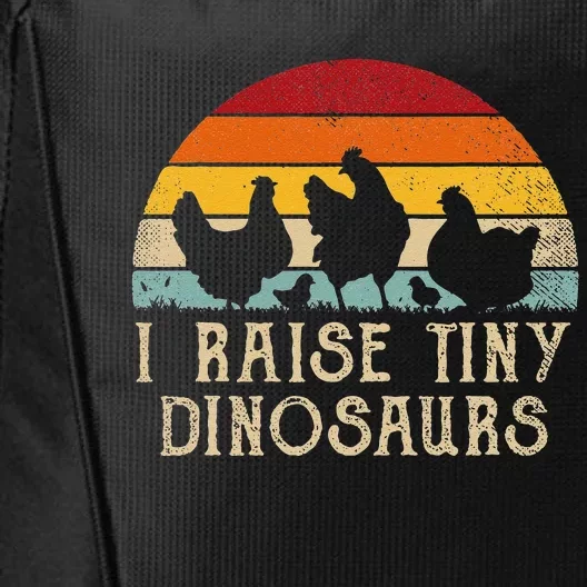 I Raise Tiny Dinosaurs Retro Funny Chicken Raiser City Backpack