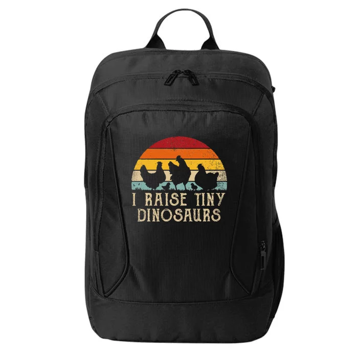 I Raise Tiny Dinosaurs Retro Funny Chicken Raiser City Backpack