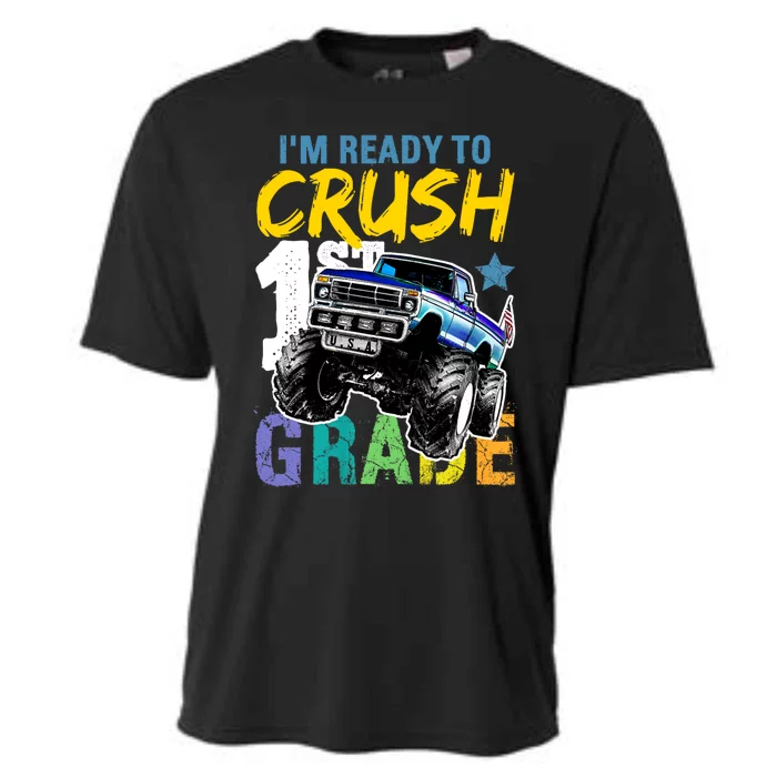 Im Ready To Crush 1st Grade Monster Truck Back To School Cooling Performance Crew T-Shirt