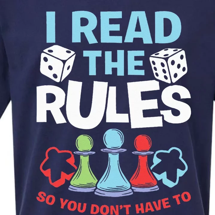 I Read The Rules Board Dice Chess Board Gaming Board Gamers Sueded Cloud Jersey T-Shirt