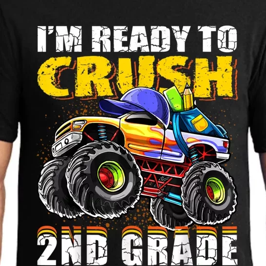 Im Ready To Crush 2nd Grade Monster Truck Backpack Back To School Pajama Set