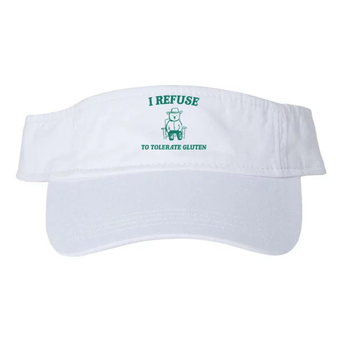 I Refuse To Tolerate Gluten Valucap Bio-Washed Visor