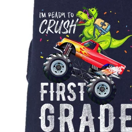 IM Ready To Crush First Grade Monster Truck Dinosaur Doggie 3-End Fleece Hoodie