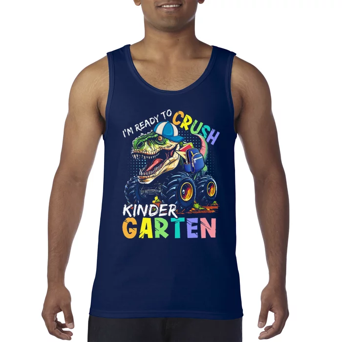 IM Ready To Crush Kindergarten Monster Truck Dinosaur Tank Top