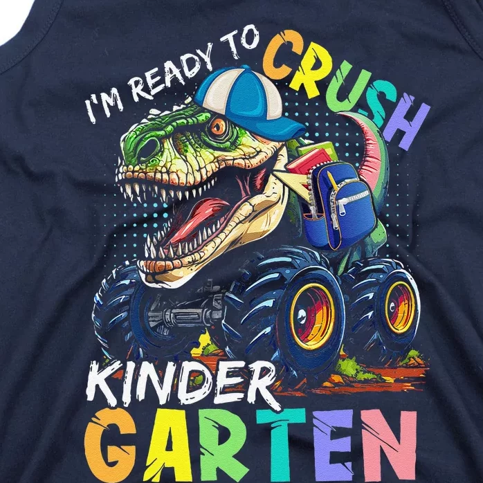 IM Ready To Crush Kindergarten Monster Truck Dinosaur Tank Top