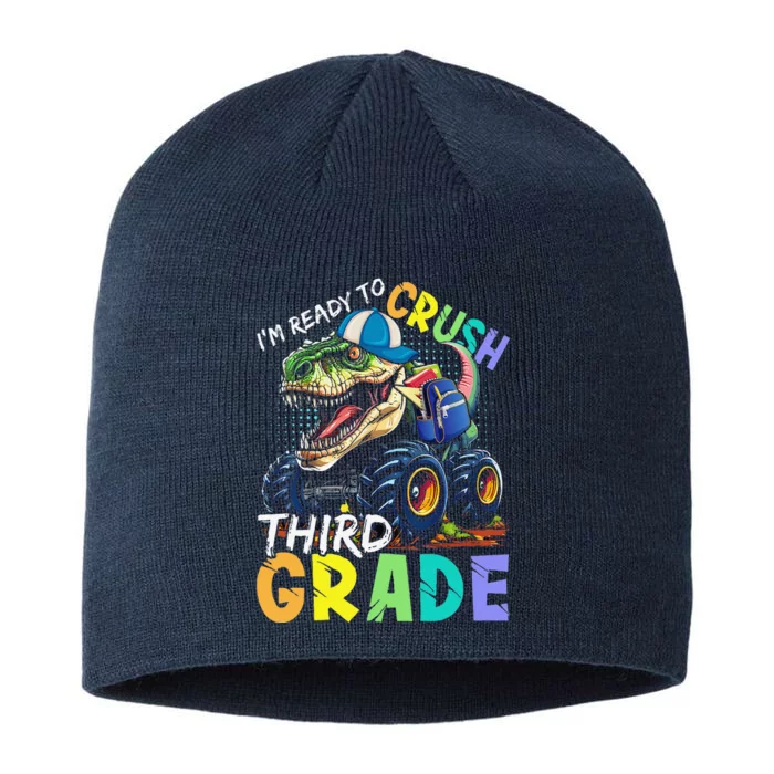 IM Ready To Crush Third Grade Monster Truck Dinosaur 8 1/2in Sustainable Knit Beanie