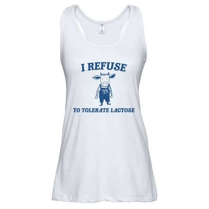 I Refuse To Tolerate Lactose Funny Ladies Essential Flowy Tank