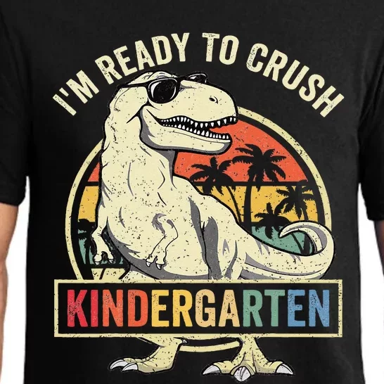 Im Ready To Crush Kindergarten Back To School Dinosaur Pajama Set