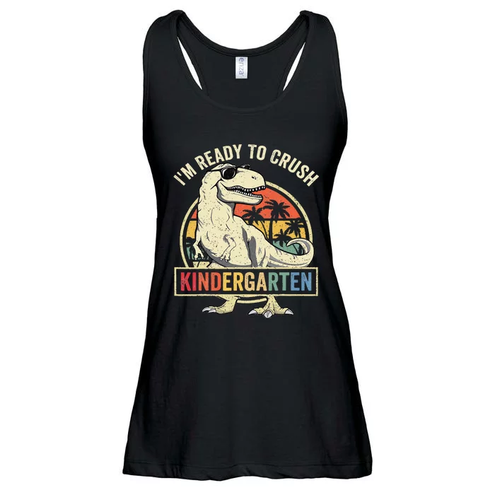 Im Ready To Crush Kindergarten Back To School Dinosaur Ladies Essential Flowy Tank