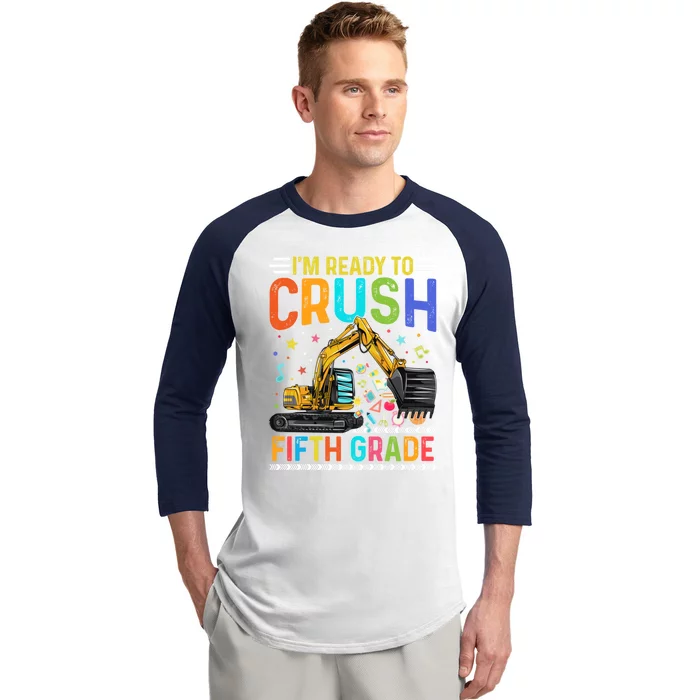 Im Ready To Crush Fifth Grade Team 5Th Grade Teacher Cute Gift Baseball Sleeve Shirt