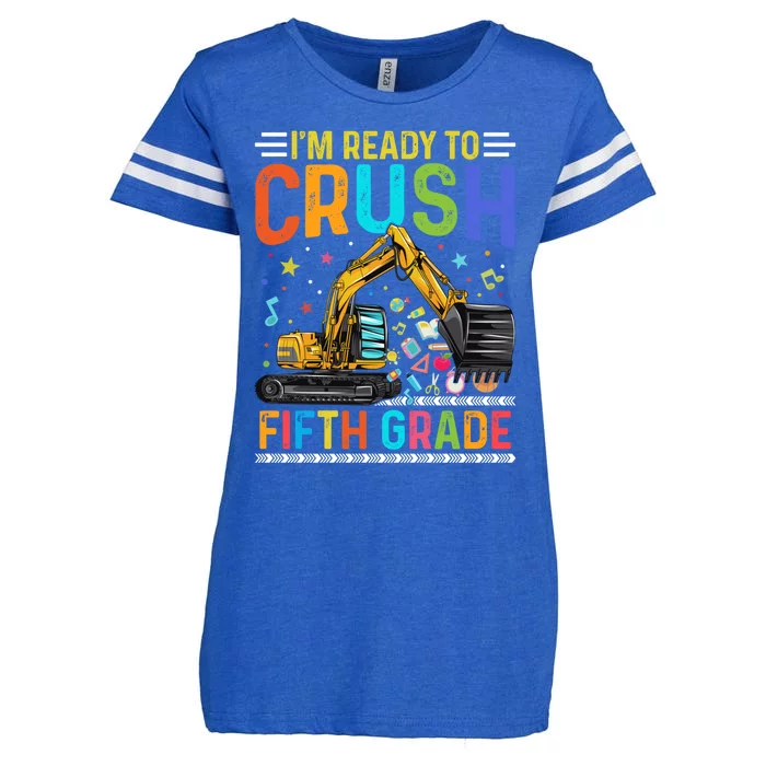 Im Ready To Crush Fifth Grade Team 5Th Grade Teacher Cute Gift Enza Ladies Jersey Football T-Shirt