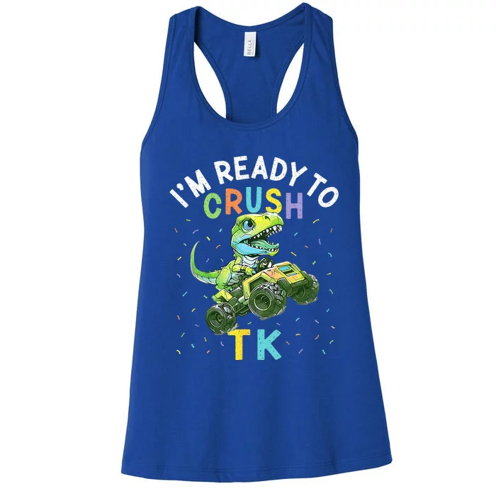 Im Ready To Crush TK Dinosaur Back To School TK Funny Women's Racerback Tank