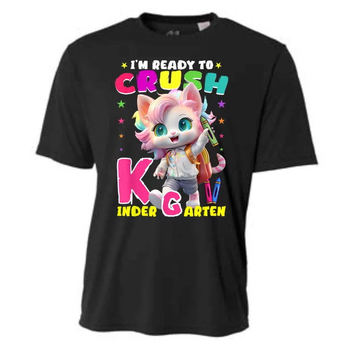 Im Ready To Crush Kindergarten Unicorn Back To School Girls Cooling Performance Crew T-Shirt