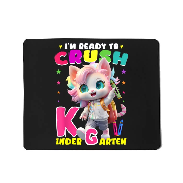 Im Ready To Crush Kindergarten Unicorn Back To School Girls Mousepad