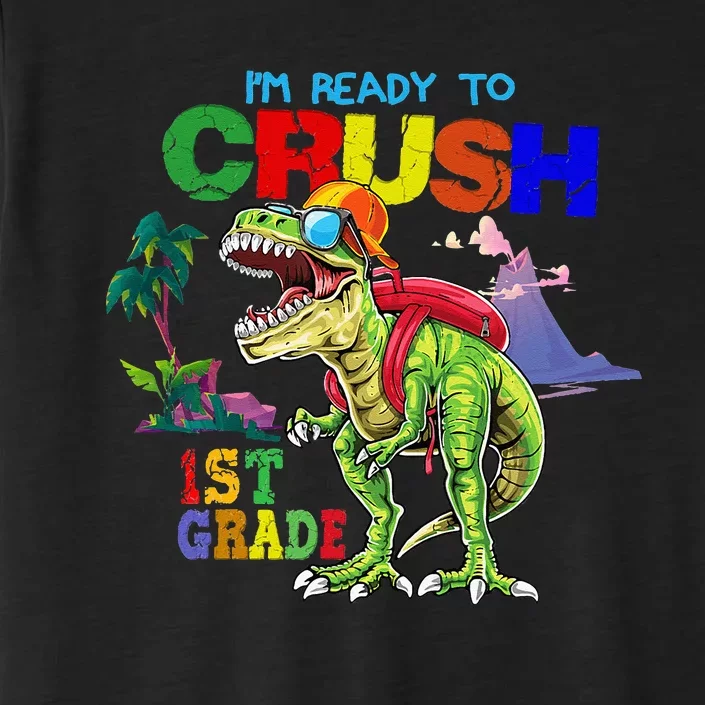 I'm Ready To Crush 1st Grade Back to School Dinosaur ChromaSoft Performance T-Shirt