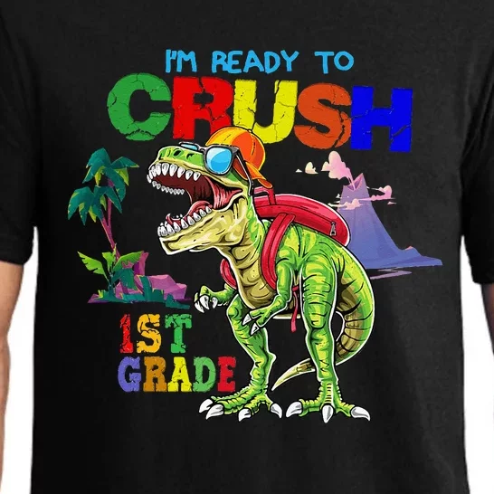 I'm Ready To Crush 1st Grade Back to School Dinosaur Pajama Set