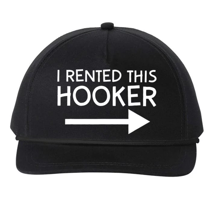 I Rented This Hooker Right No Scratch Snapback Five-Panel Rope Hat