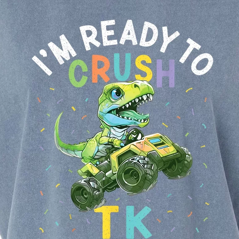 Im Ready To Crush TK Dinosaur Back To School TK Funny Garment-Dyed Women's Muscle Tee