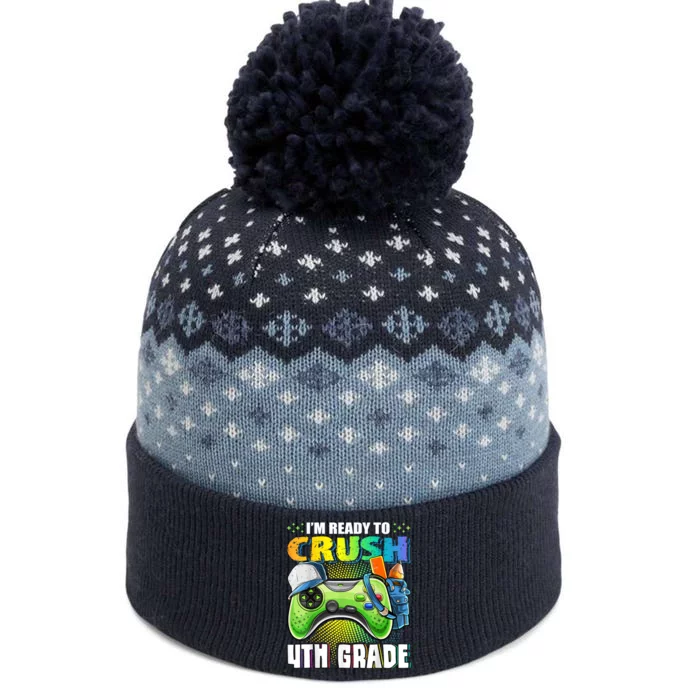 Im Ready To Crush 4th Grade Back To School Video Game Boy The Baniff Cuffed Pom Beanie