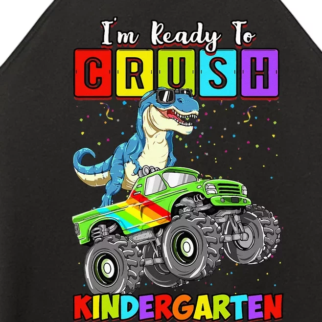 I'm Ready To Crush Kindergarten Dinosaur Back To School Women’s Perfect Tri Rocker Tank