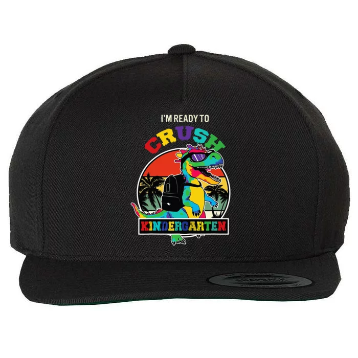 Im Ready To Crush Kindergarten Dinosaur Back To School Wool Snapback Cap