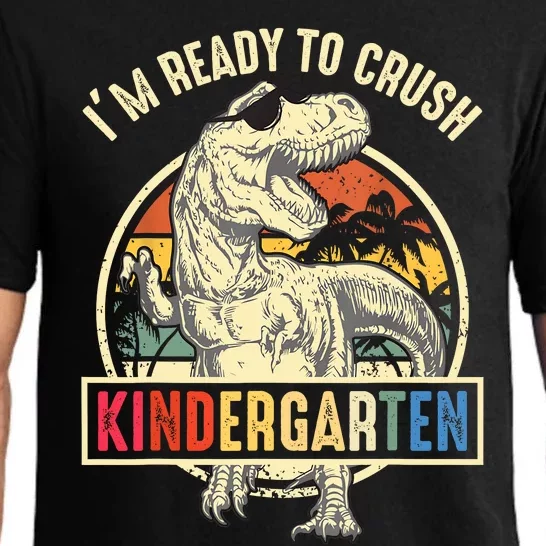 Im Ready To Crush Kindergarten Back To School Dinosaur Pajama Set