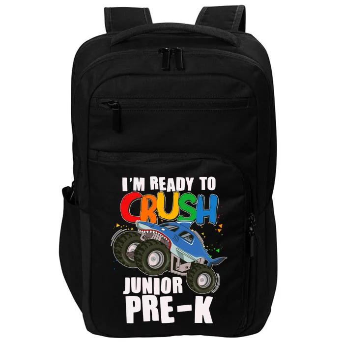 Im Ready To Crush Junior Pre K Shark Monster Truck Impact Tech Backpack