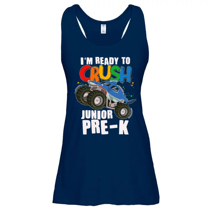 Im Ready To Crush Junior Pre K Shark Monster Truck Ladies Essential Flowy Tank