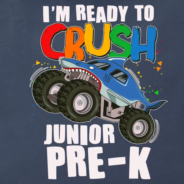 Im Ready To Crush Junior Pre K Shark Monster Truck Zip Tote Bag