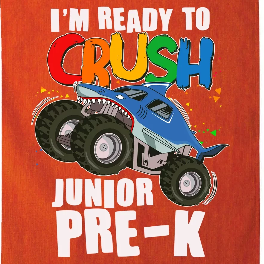 Im Ready To Crush Junior Pre K Shark Monster Truck Platinum Collection Golf Towel