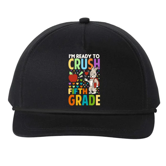 Im Ready To Crush Fifth Grade Back To School Cute Rabbit Great Gift Snapback Five-Panel Rope Hat