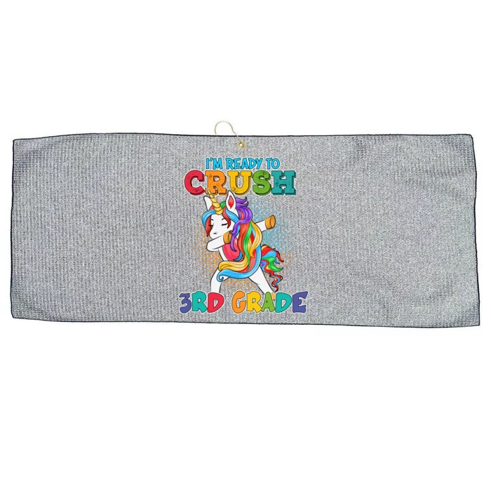 Im Ready To Crush 3Rd Grade Unicorn Funny Gift Large Microfiber Waffle Golf Towel