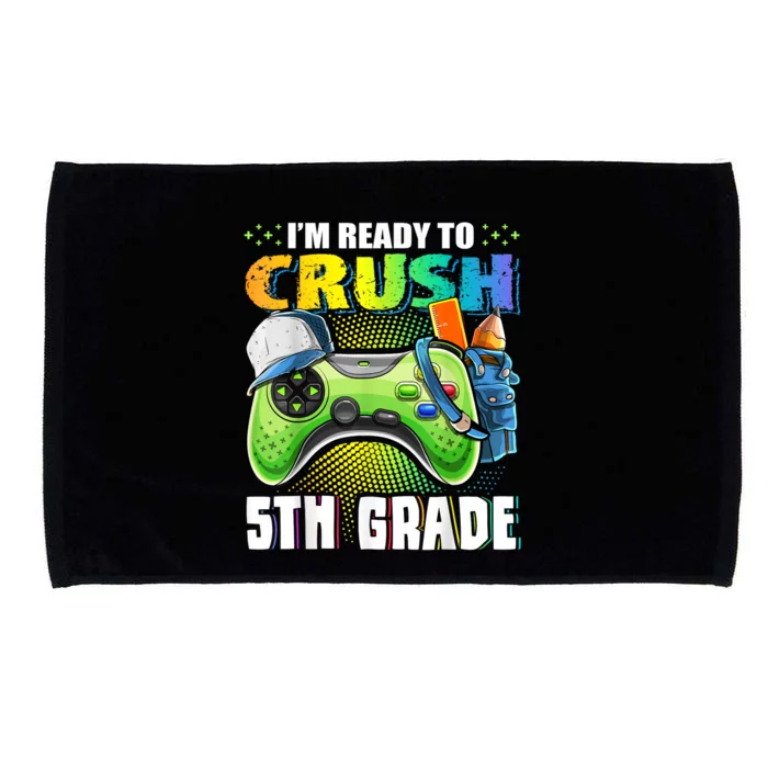 Im Ready To Crush 5th Grade Back To School Video Game Boy Microfiber Hand Towel