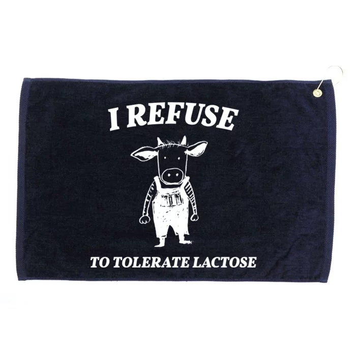 I Refuse To Tolerate Lactose Cow Grommeted Golf Towel