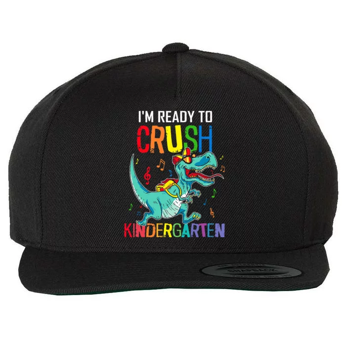 Im Ready To Crush Kindergarten Dinosaur Back To School Wool Snapback Cap