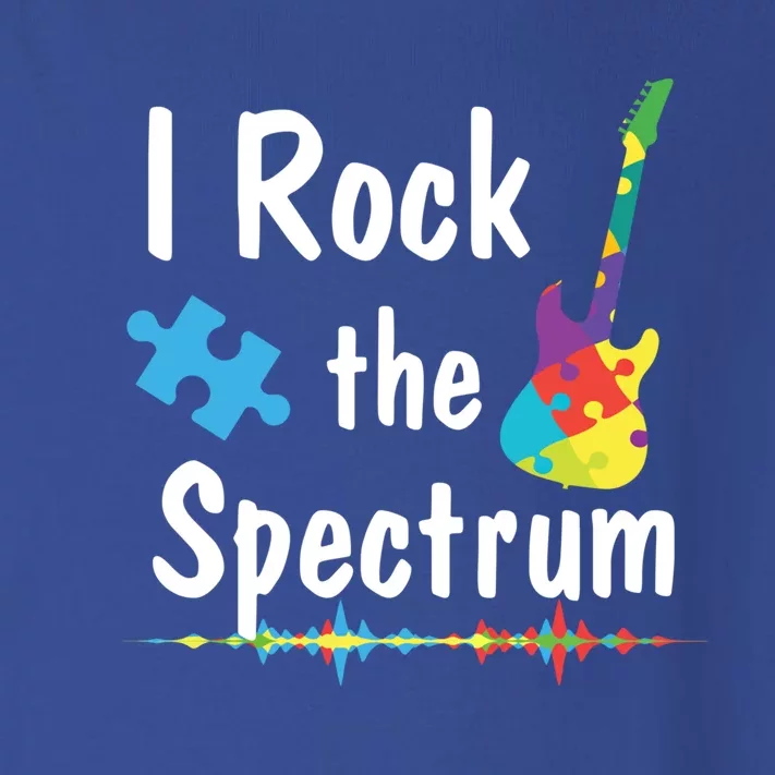 I Rock The Spectrum Funny Gift Autism Awareness Electric Guitar Gift Toddler Long Sleeve Shirt