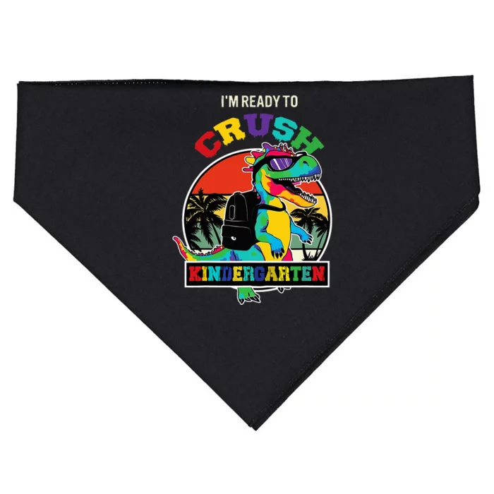 Im Ready To Crush Kindergarten Dinosaur Back To School USA-Made Doggie Bandana