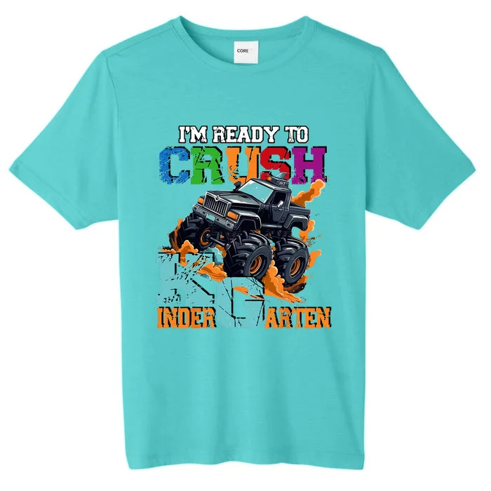 Im Ready To Crush Kindergarten Monster Truck Dinosaur ChromaSoft Performance T-Shirt