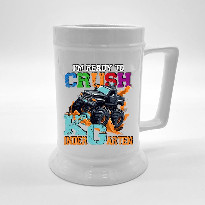 Im Ready To Crush Kindergarten Monster Truck Dinosaur Front & Back Beer Stein